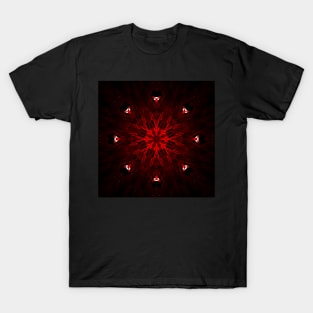 Ominous Red Kaleidoscope pattern (Seamless) 7 T-Shirt